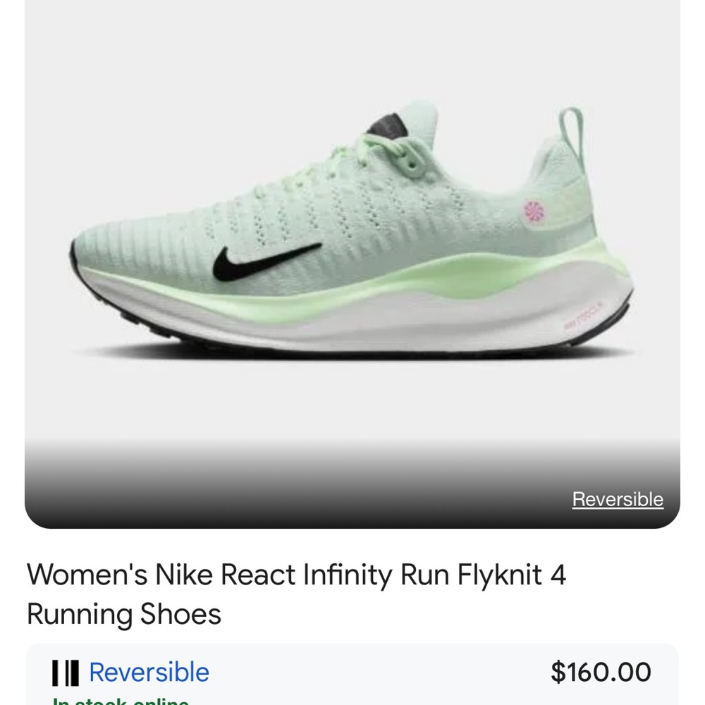 Nike Reactx Infinity Run 4 Womens Sneakers